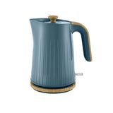 George Home Blue &amp;amp; Wood Textured Scandi Fast Boil Kettle 1.7L