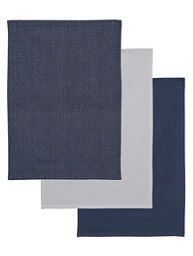 George Home Blue Woven Tea Towels