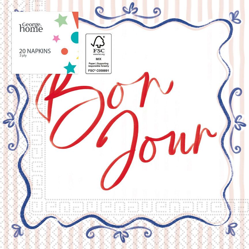 George Home Bonjour Paper Napkins