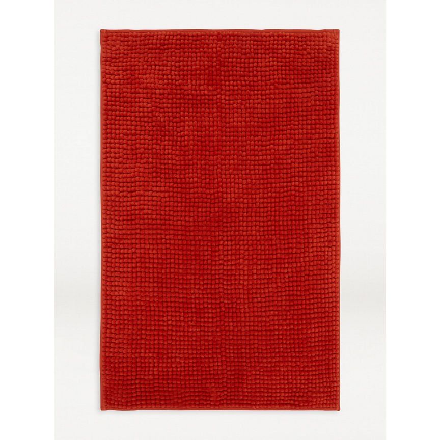 George Home Burnt Orange Solid Chenille Bath Mat