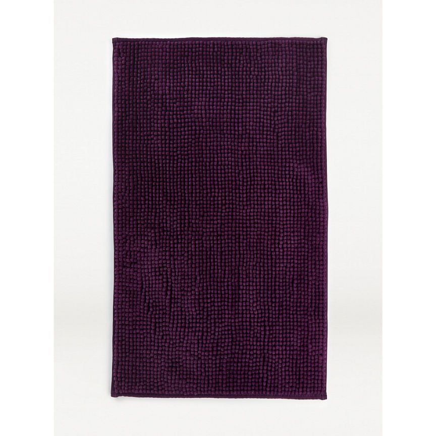 George Home Chenille Bath Mat - Purple