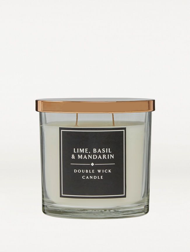 George Home Classic Lime, Basil and Mandarin Double Wick Candle