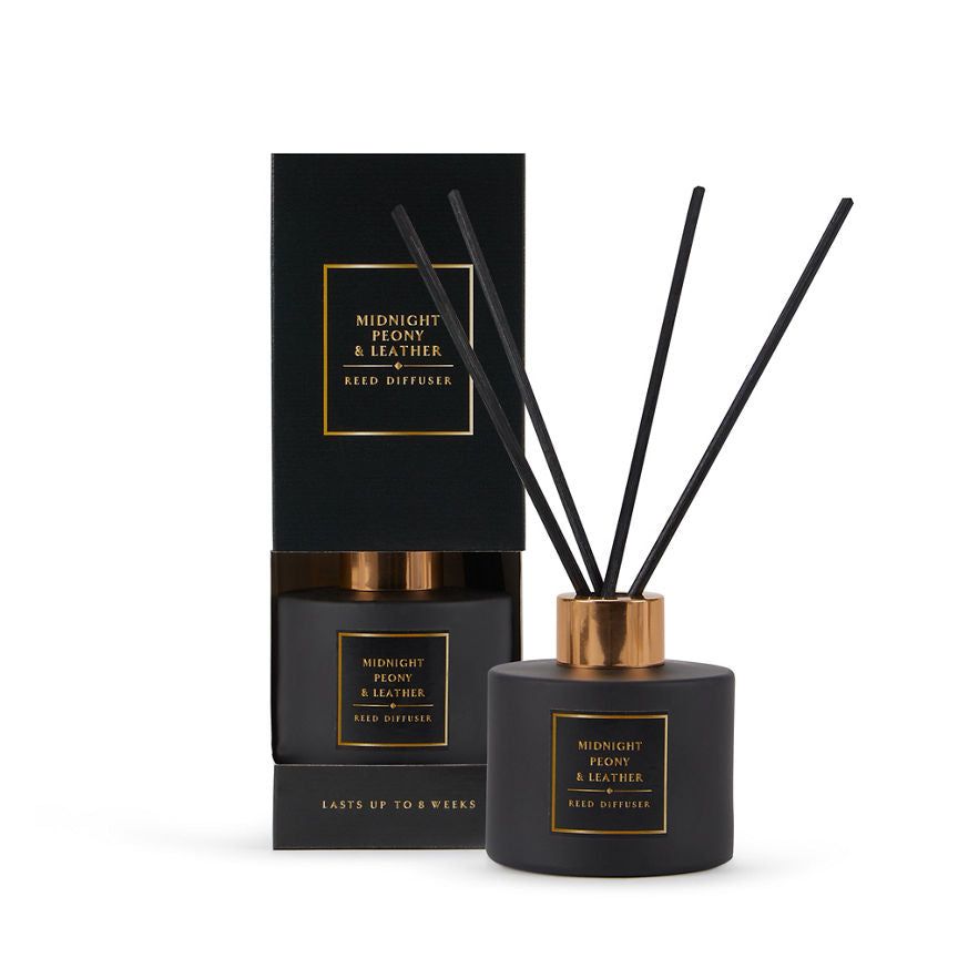 George Home Classic Midnight Peony and Leather Reed Diffuser