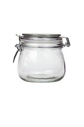 George Home Clear Glass Clip Lid Canister