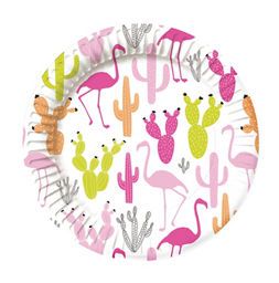 George Home Flamingo Paper Plates