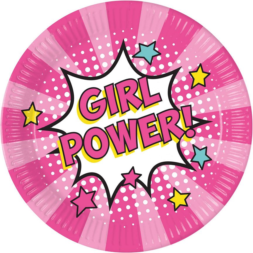 George Home Girl Power Paper Plates