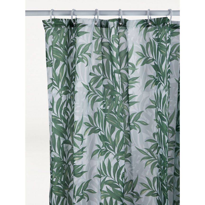 George Home Green Leaf Shower Curtain