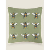 George Home Green Piped Edge Bee Cushion