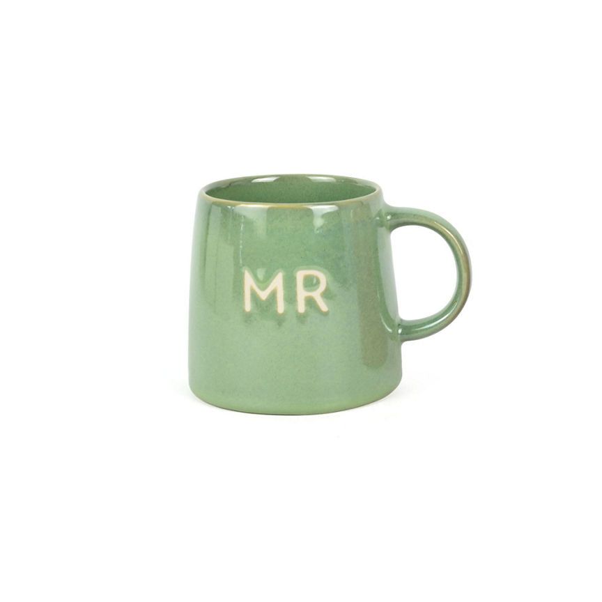 George Home Green Reactive Glaze ‘Mr’ Mug