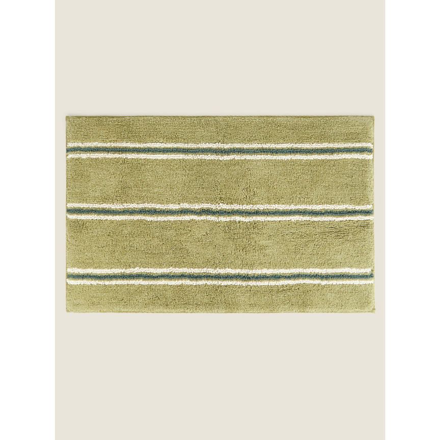 George Home Green Stripe Bath Mat