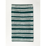 George Home Green Striped Chenille Bath Mat