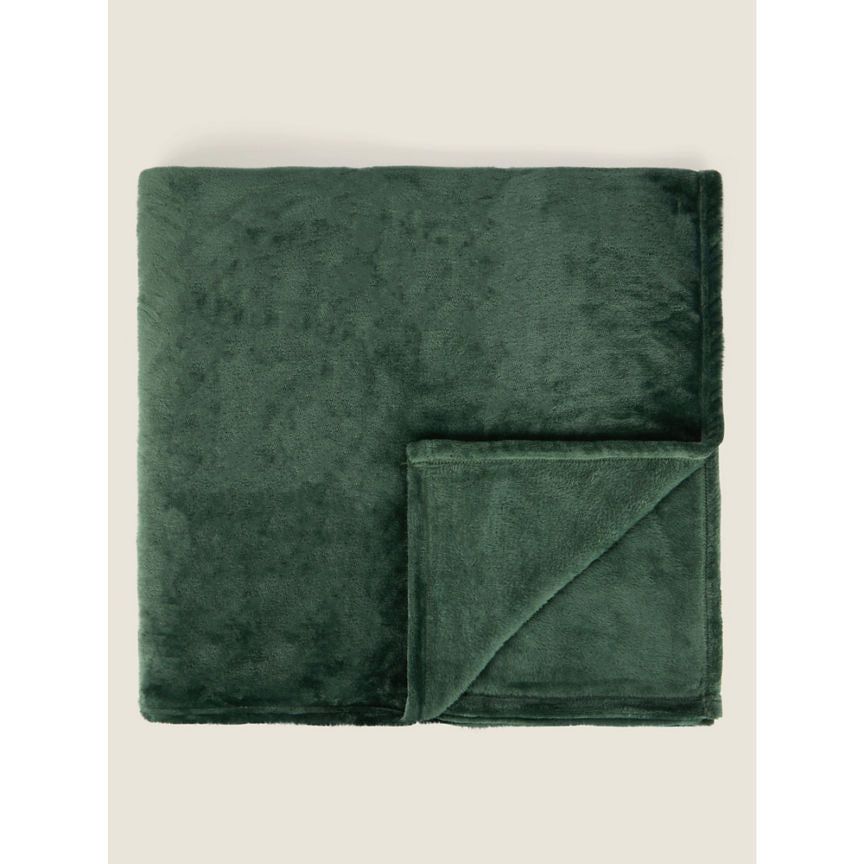 George Home Green Super Soft Throw