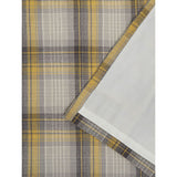 George Home Grey And Yellow Woven Check Print Eyelet Curtains