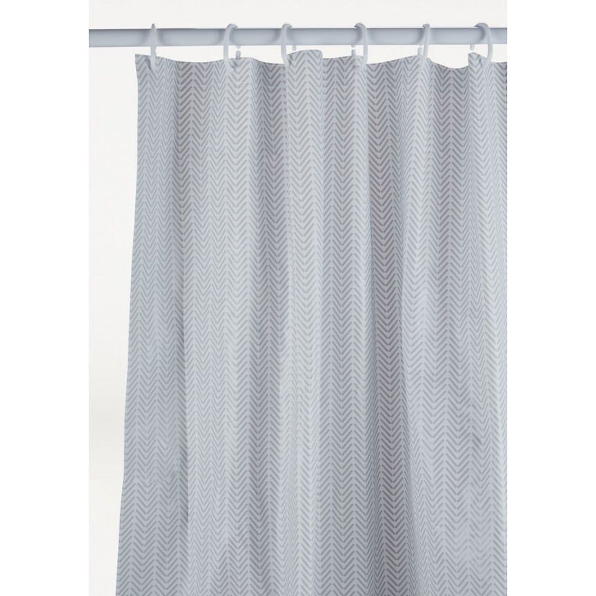 George Home Grey Chevron Shower Curtain