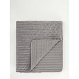 George Home Grey Embroidered Velvet Throw