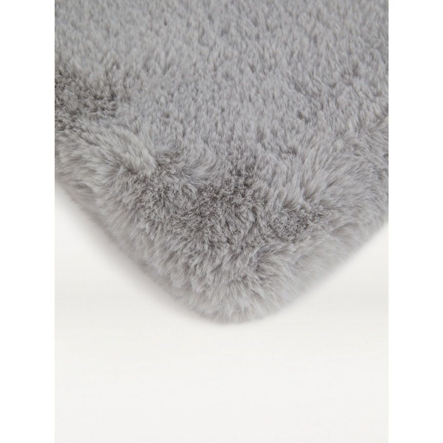 George Home Grey Faux Fur Hot Water Bottle