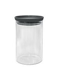 George Home Grey Glass Canister 950ml