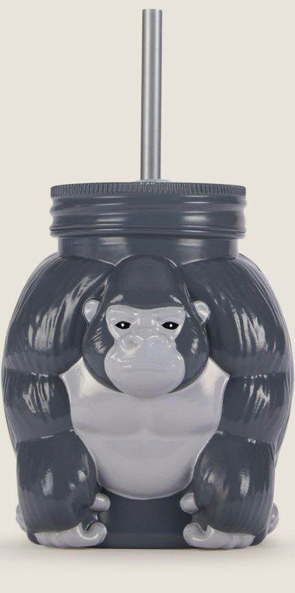 George Home Grey Gorilla Mason Jar