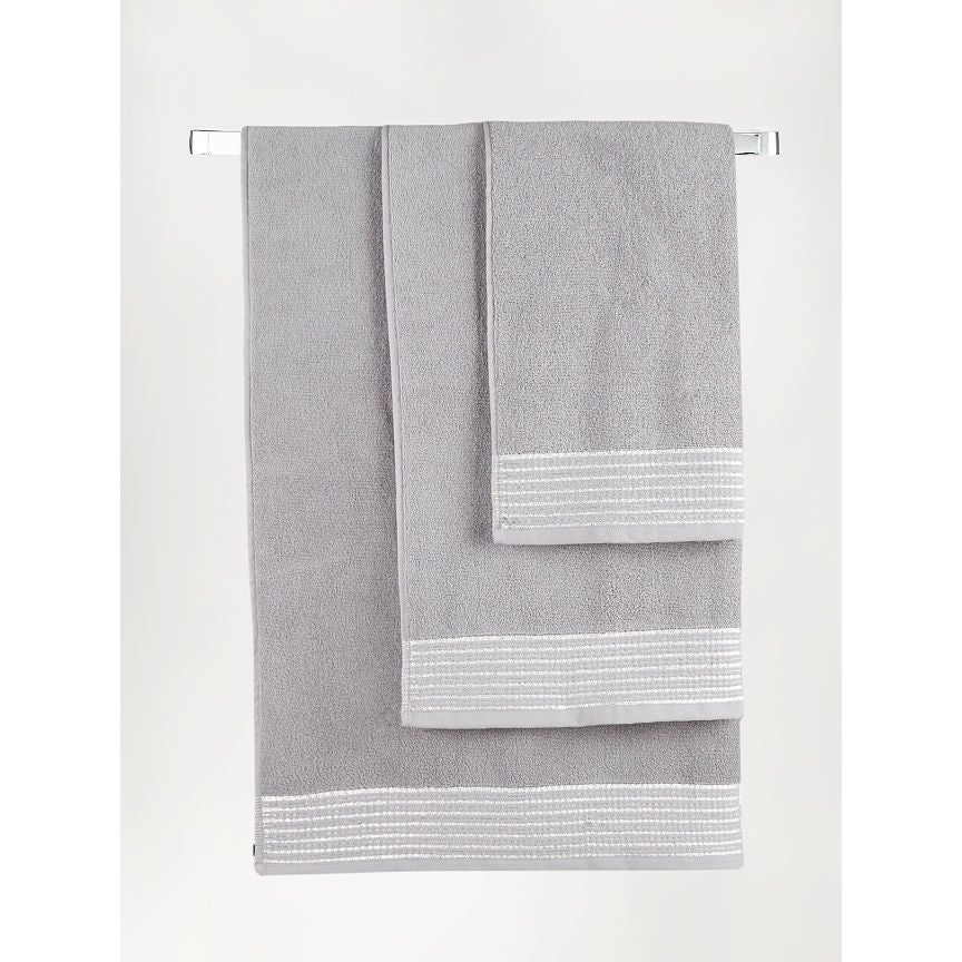 George Home Grey Lurex Bath Towel