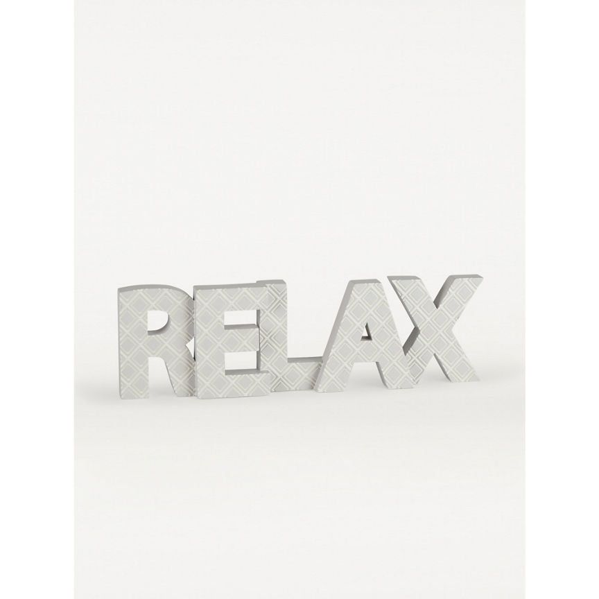 George Home Grey Relax Diamond Sign