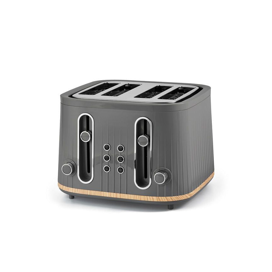 George Home Grey Scandi 4-Slice Toaster GTT201WG-21