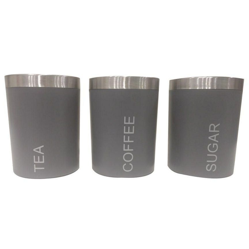 George Home Grey Workstop Storage Canisters