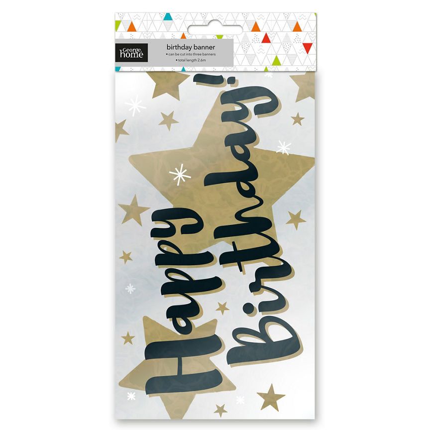 George Home Happy Birthday Foil Banner