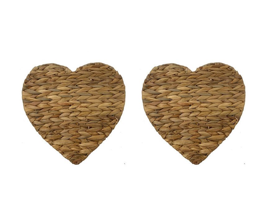 George Home Heart Shaped  Water Hyacinth Placemats