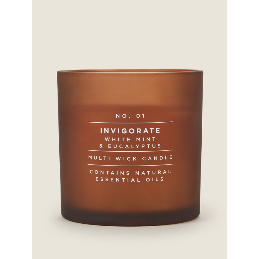 George Home Invigorate White Mint and Eucalyptus XL Multiwick Candle