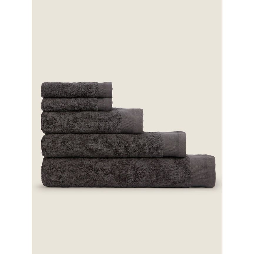 George Home Large Charcoal 100% Cotton Bath Sheet