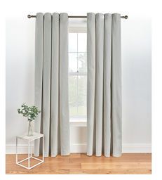 George Home Lined Eyelet Curtains - Grey