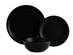 George Home Matt Black Dinner Set