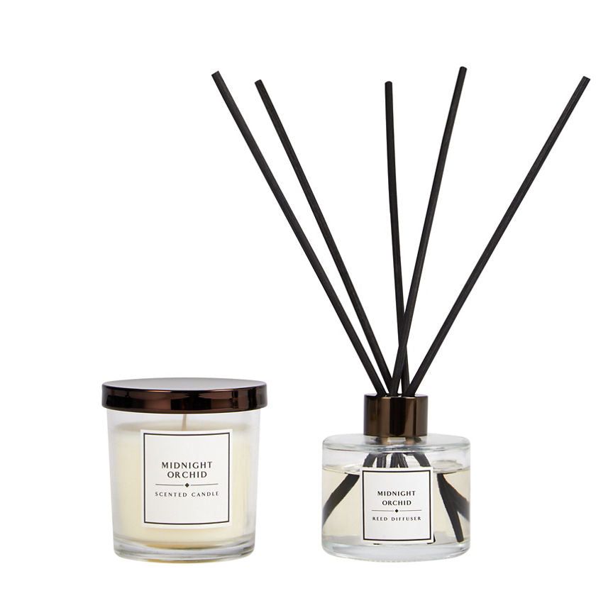 George Home Midnight Orchid Candle And Reed Diffuser Gift Set