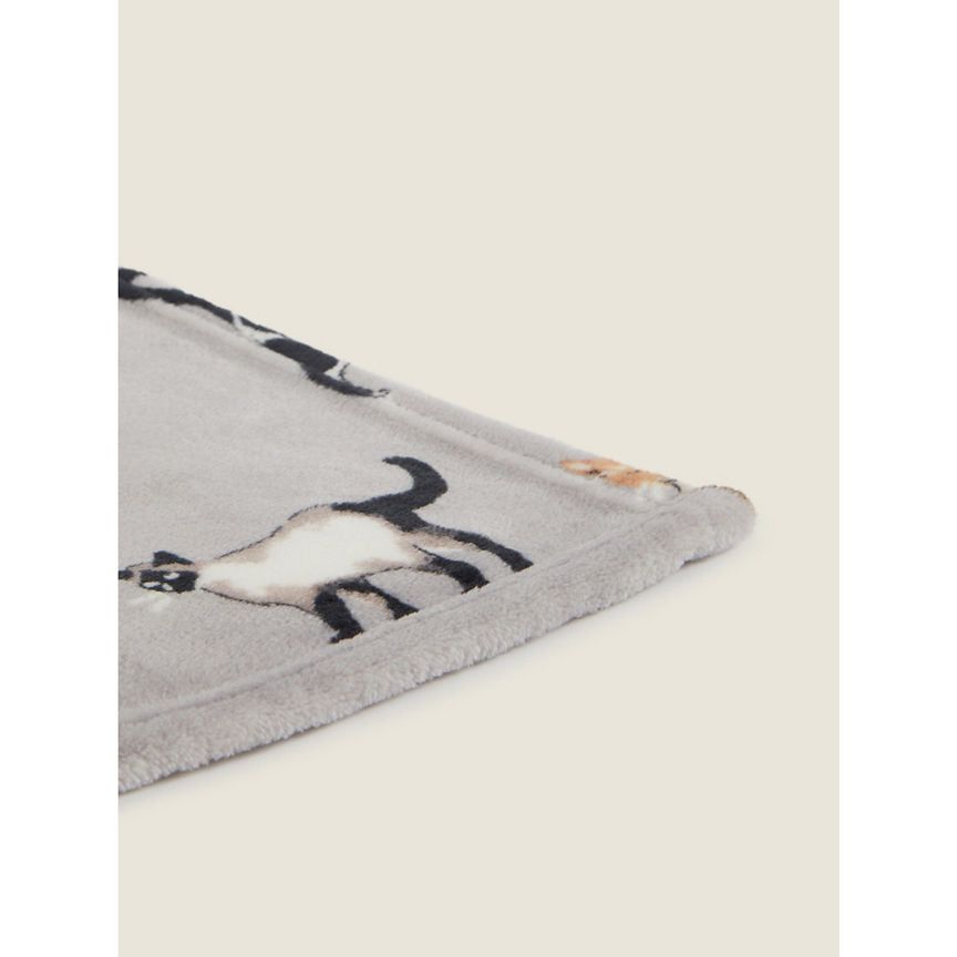 George Home Natural Cat Super Soft Throw