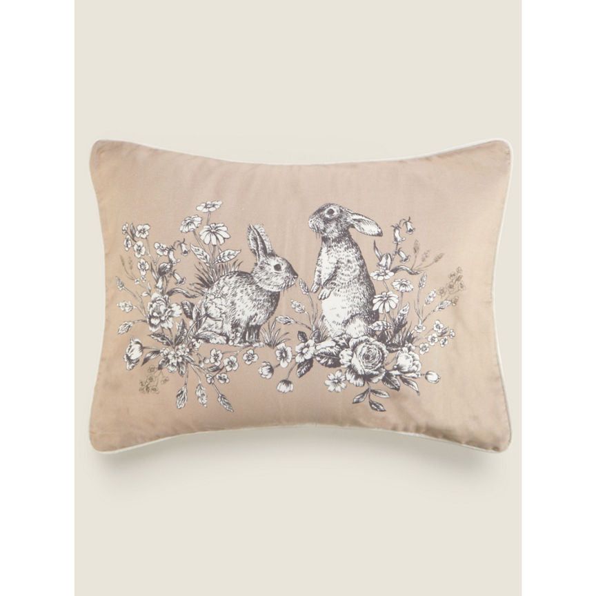 George Home Natural Rabbit Cushion