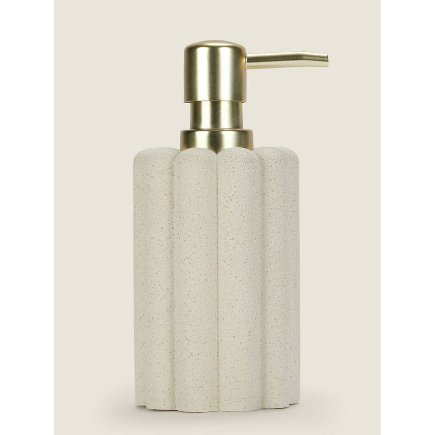 George Home Natural Ribbed Cylinder Soap Dispenser