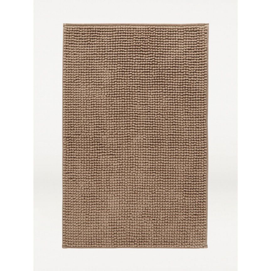 George Home Natural Solid Chenille Bath Mat