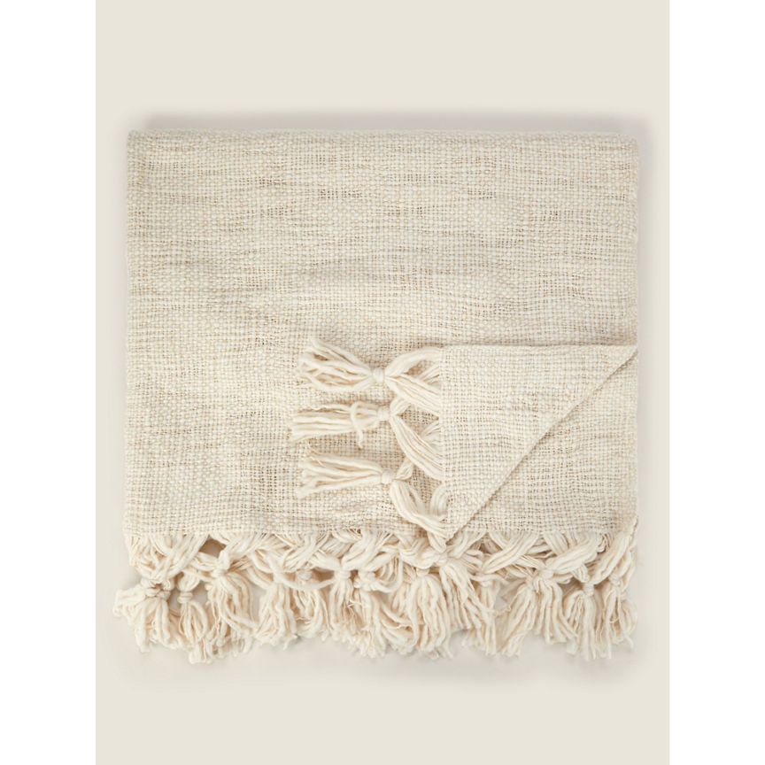 George Home Natural Woven Throw