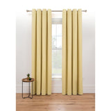 George Home Ochre Boucle Woven Lined Eyelet Curtains