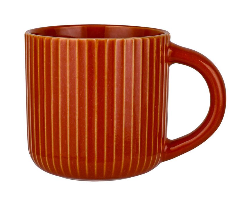 George Home Orange Ribbed Mug