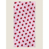 George Home Pink &amp;amp; Red Strawberry Printed Cotton Towel