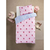 George Home Pink Strawberry megfordítható paplangarnitúra - egyszemélyes