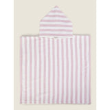 George Home Pink Stripe Cotton Poncho