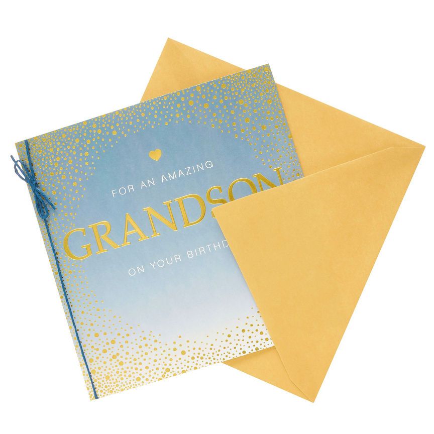 George Home Power Caption Grandson Birthday Large Card