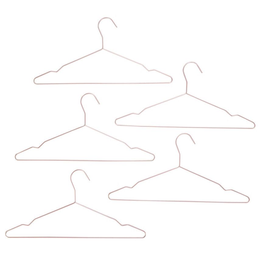 George Home Rose Gold Hangers 5 Pack