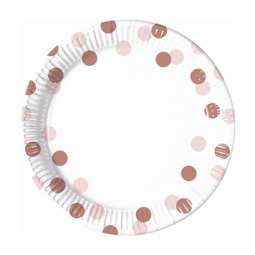 George Home Rose Gold Spot Paper Plates