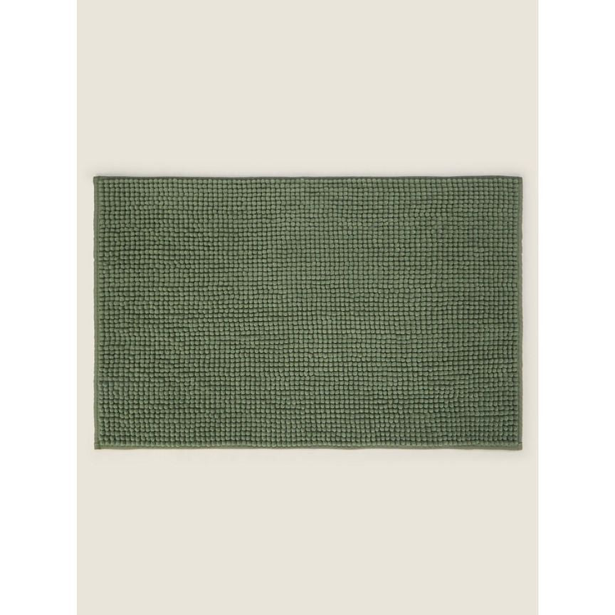 George Home Sage Green Solid Chenille Bath Mat