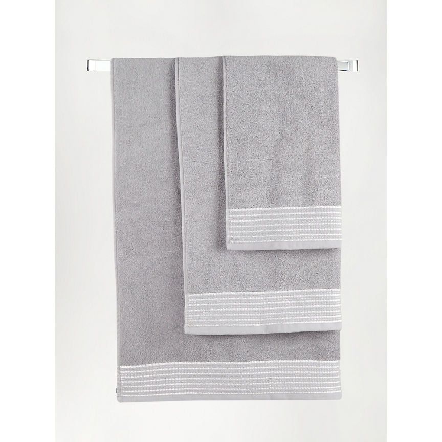 George Home Small Grey Lurex Hand Towel