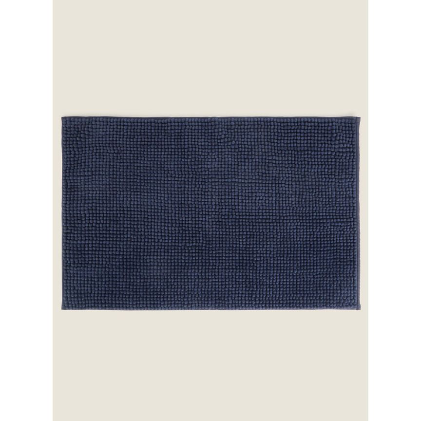 George Home Solid Chenille Bath Mat - Navy (Super Soft)