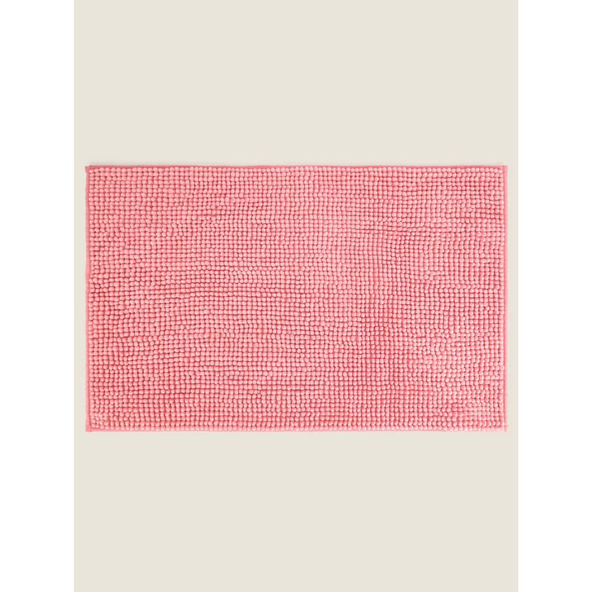 George Home Solid Chenille Bath Mat - Pink Peony